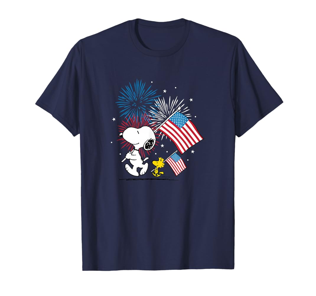 Amazon.com: Peanuts - Snoopy & Woodstock American Flags